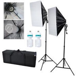 250W Photo Studio Softbox Continuous Light Kit