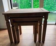 Solid Pine Nest of Tables Set of 3
