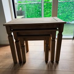 Solid Pine Nest of Tables Set of 3