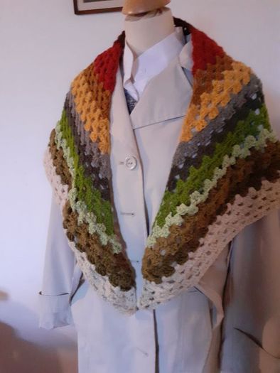 Handmade crochet shawl