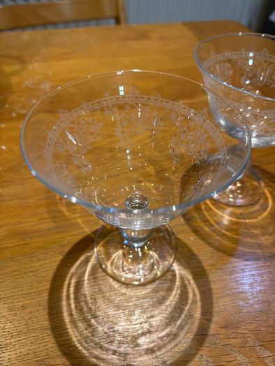 paul costelloe cocktail glasses engraved set of 2