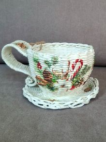 Handmade newspaper basket
