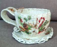Handmade newspaper basket
