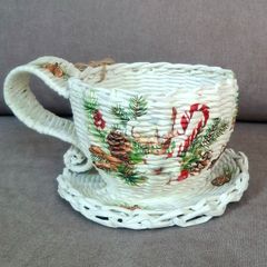 Handmade newspaper basket