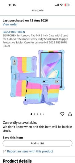 Tablet case for Lenovo M9