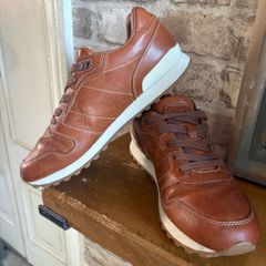 100% leather cognac Polo by Ralph Lauren trainers 5.5
