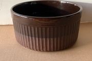Vintage T.G. Green Souffle Dish Large Ceramic in Brown Tones