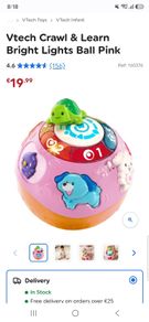 Vtech Crawl & Learn Bright Lights Ball Pink