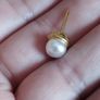Vintage tie clip with pearl. Image 3
