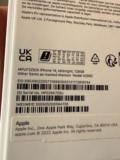 iPhone 14 in box, used but like new