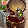 Sterling Silver Victorian Style Marcasite Cocktail Ring. Size N/O. Image 3