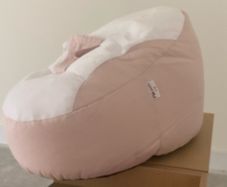 Bean bag chair with safety strap for baby