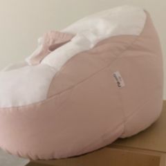Bean bag chair with safety strap for baby
