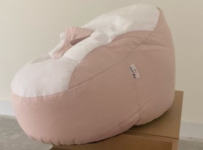 Bean bag chair with safety strap for baby