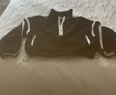 Gym + Coffee Black & White Fleece Medium