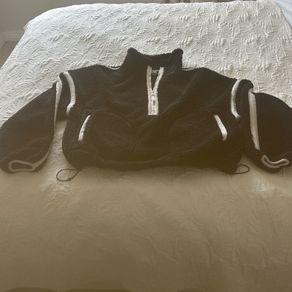 Gym + Coffee Black & White Fleece Medium