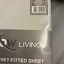 2 x Single Jersey Fitted Sheet (Extra Deep - See dimensions in notes) Cotton - light and mid grey Image 4