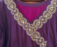 NEW - Stunning Indian Silk Purple Dress/Tunic