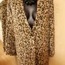 Women's Leopard Print Wool Mix Coat Size 14 Image 2