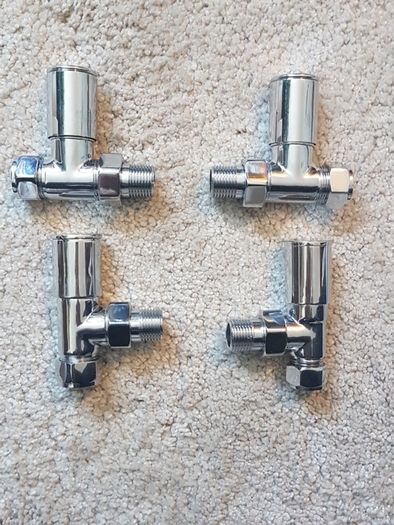 2 Radiator valve set chrome