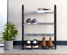 4-tier Shoe Rack - Ideal to maximise storage space - also great as a wadrobe insert for extra shelving :)