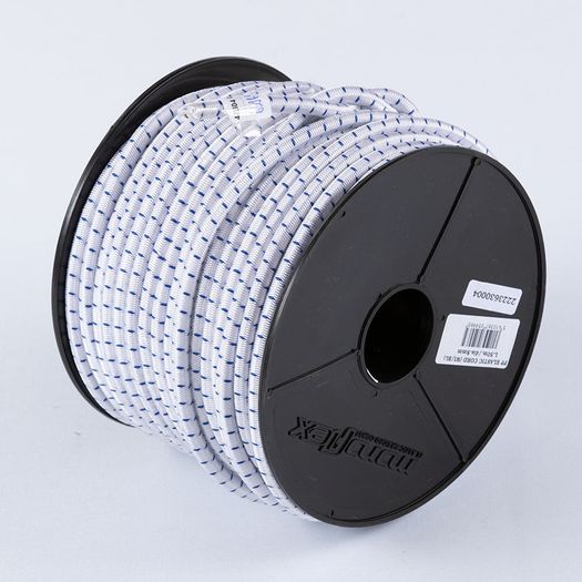 Elastic bungee rope 8mm / 50m - Reel  White/blue