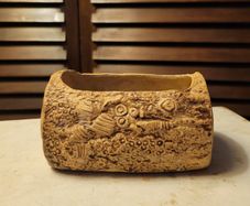 Vintage pottery trunk vase