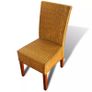 Dining Chairs 4 pcs Brown Natural Rattan Image 6