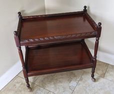 Mahogany serving trolley