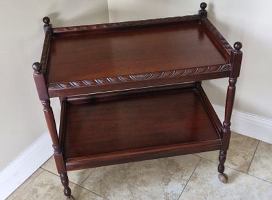 Mahogany serving trolley