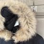 Zara down parka with removable fur hood trim Image 3