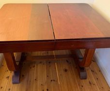 Art Deco Dining Table + 5 Chairs. Restoration Project / Upcycle Opportunity
