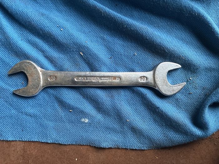 Vintage Rahsol No.5 2202 Metric 20mm X 22mm Open End Spanner Made In Germany.