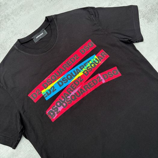 Black Dsquared2 Logo Tape T-Shirt