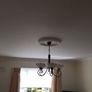 Beautiful 5 Arm Bronze Ceiling Light With Glass Shades Image 2