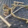 Antique pair of Brass Military Spurs with Boot Hooks Image 7