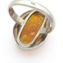 Vintage Natural Baltic Amber On Sterling Silver Ring Image 3