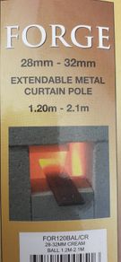 Metal curtain pole
