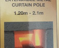 Metal curtain pole