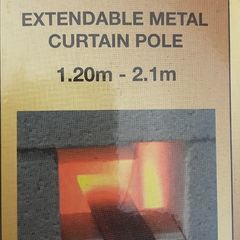 Metal curtain pole