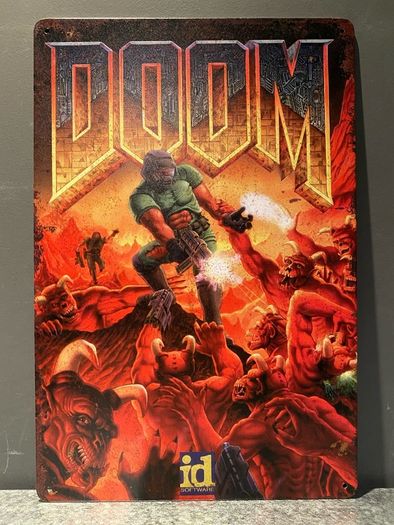 Doom Tin Metal sign