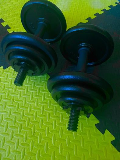 Cast iron dumbbells