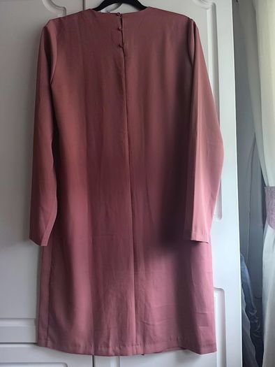 YAS Long-Sleeve Dress with Vertical Pleating