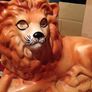 Antique Staffordshire Lions  - Pair Image 3