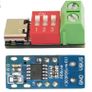 Input USB C voltage ranges from 4 V to 22 V. The output is 5V, 9V, 12V, 15V, 20V. Adjustable in increments using a combination of switches. Image 4