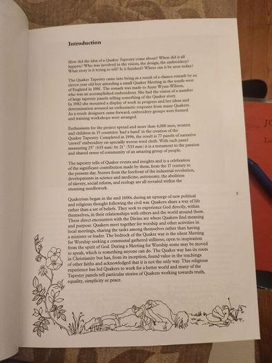 Quaker Tapestry A Pictorial Guide. Large Volume Paperback In Very Good Condition.