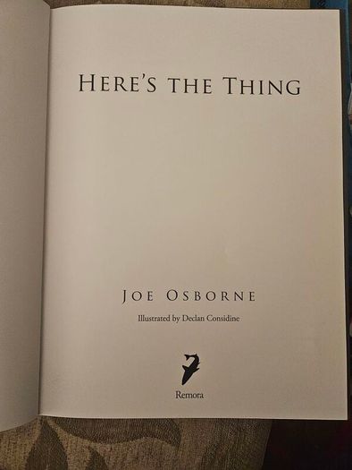 Here's The Thing. By Joe Osborhe. Illustrated By Declan Considine. Stories Of Challenge,recovery, And Redemption. First Edition Hardback With Dustjacket In Good Condition. See Photos For Same.