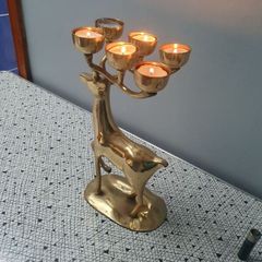 brass Deer tea candle holder