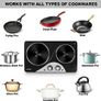 Electric Hobs 2500W Electric Hot Plates for Cooking Portable Hob with 2 Cast Iron Rings/with Dual Temperature Control Image 2