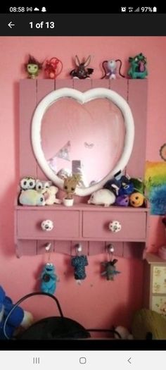 SELL OR SWAP vintage wooden rustic heart/mirror/drawers